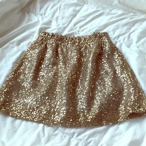 New J Crew Gold Sequined Holiday Mini Skirt 2